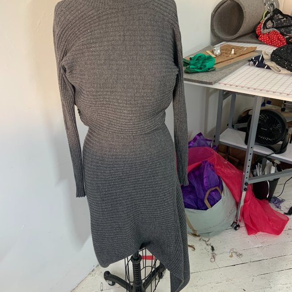 All Saints Never Worn. Grey/Silver Sweater Dress Size Small or 2/4 - Picture 2 of 3